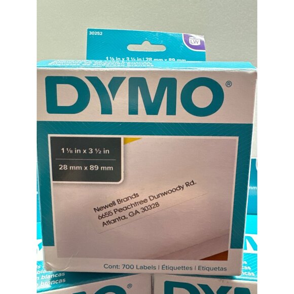 3 Dymo LW White Address Labels 1 1/8" X 3 1/2" 700 Count Each Newell Brands - Picture 3 of 5